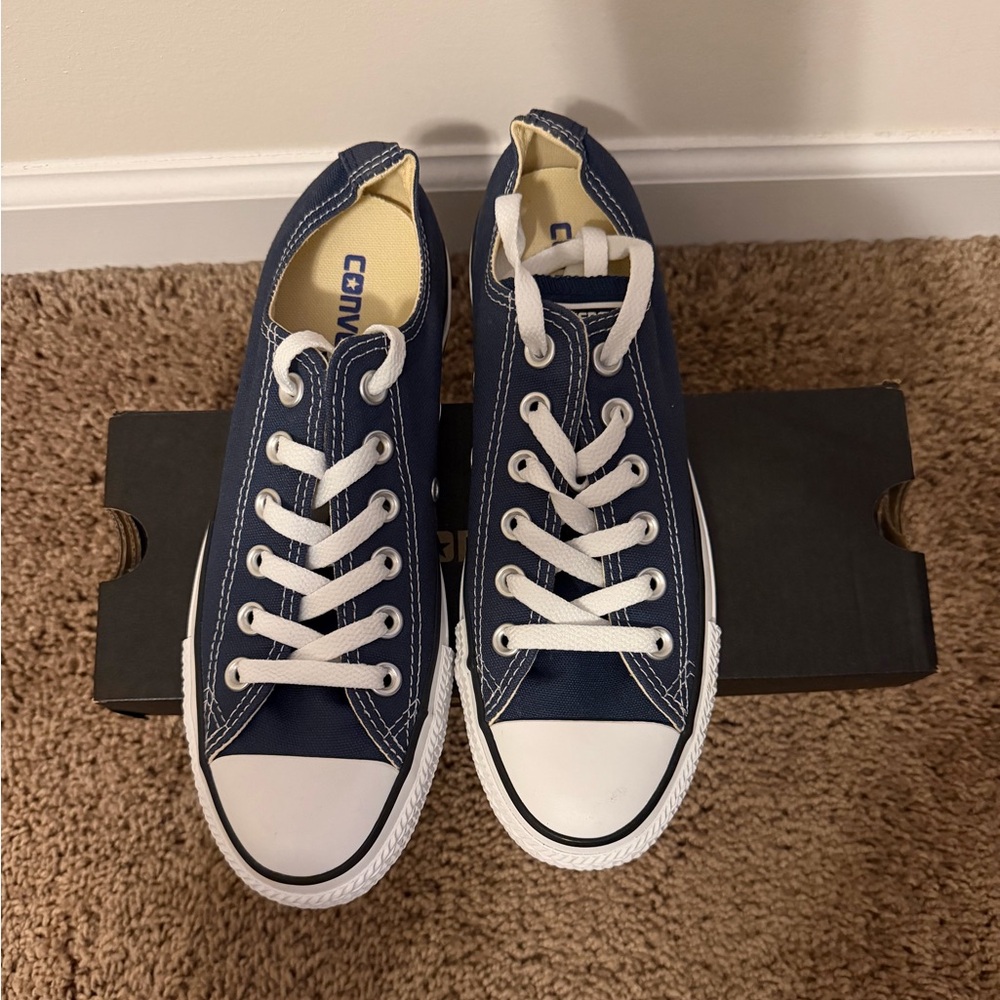 Converse Navy Blue All Star Sneakers, Size 7
